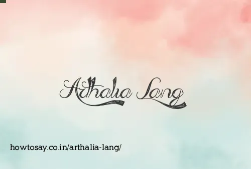 Arthalia Lang