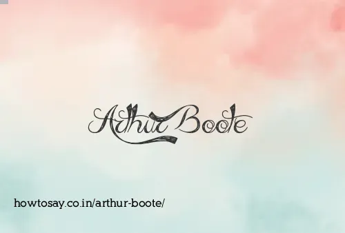 Arthur Boote