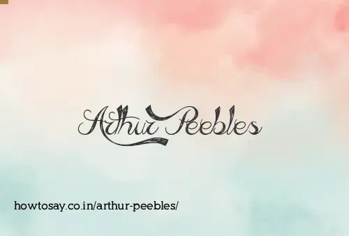Arthur Peebles