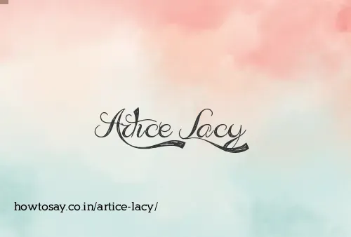 Artice Lacy