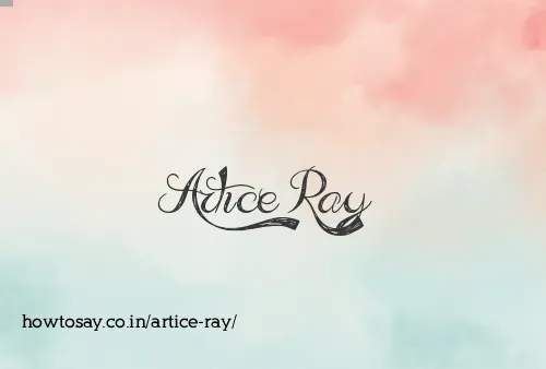 Artice Ray