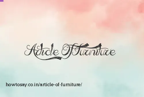 Article Of Furniture