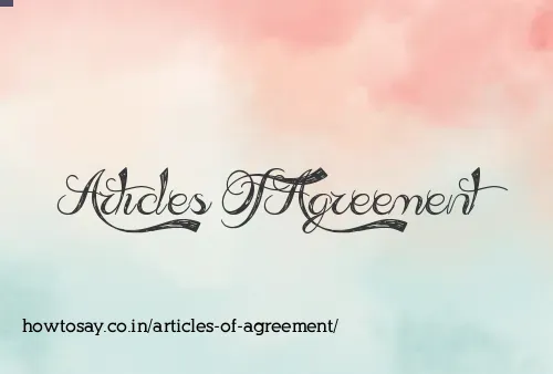 Articles Of Agreement