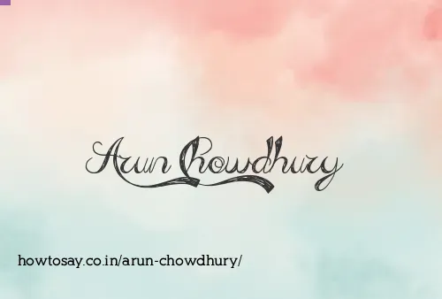 Arun Chowdhury