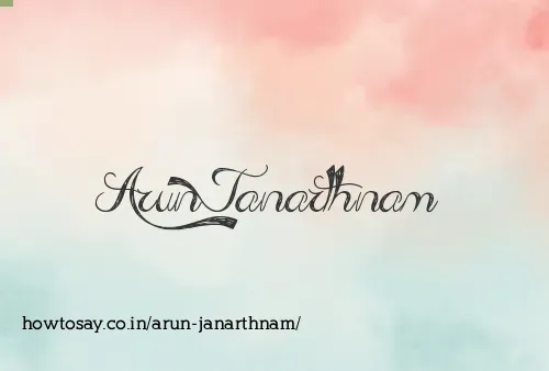 Arun Janarthnam