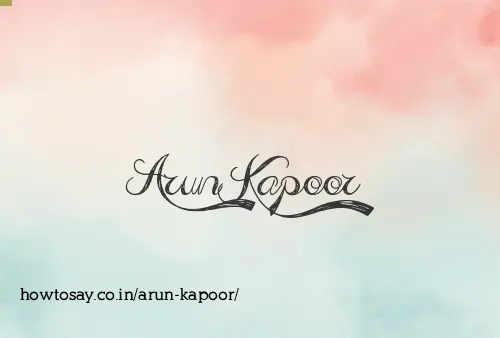 Arun Kapoor