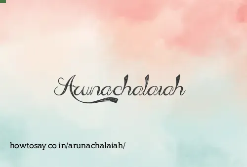Arunachalaiah