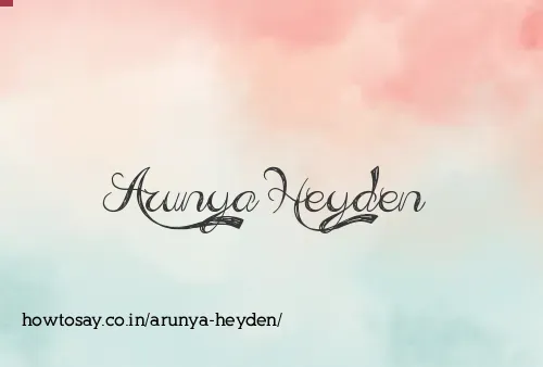 Arunya Heyden
