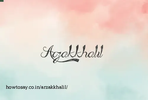 Arzakkhalil
