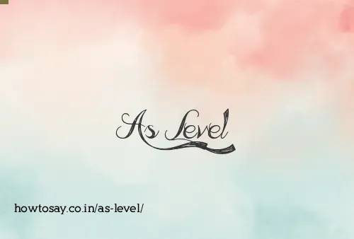 As Level