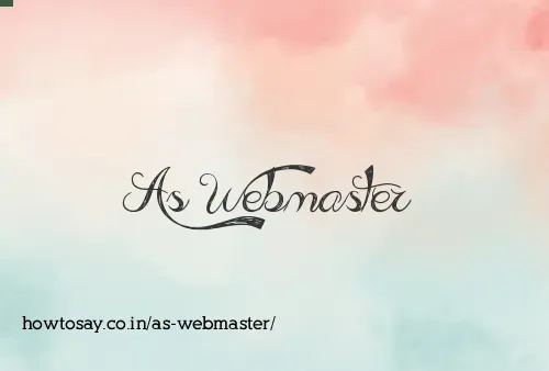 As Webmaster