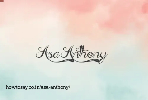 Asa Anthony