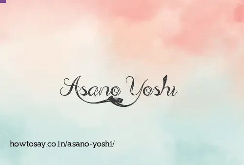 Asano Yoshi