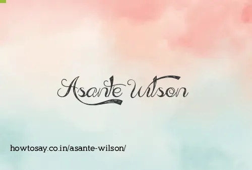 Asante Wilson