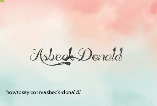 Asbeck Donald