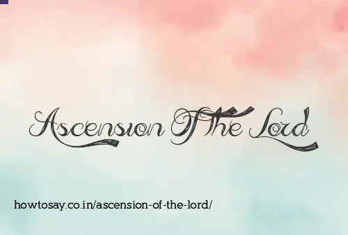 Ascension Of The Lord