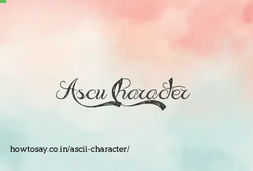 Ascii Character