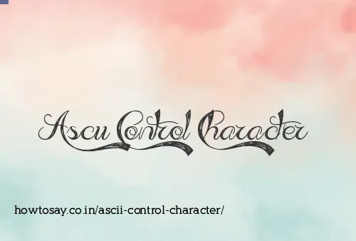 Ascii Control Character