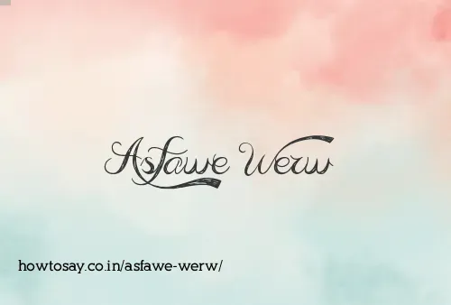 Asfawe Werw