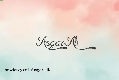 Asgar Ali