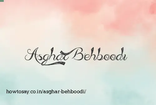 Asghar Behboodi