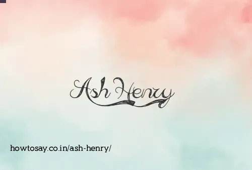 Ash Henry