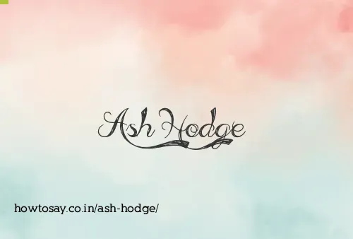 Ash Hodge