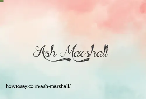 Ash Marshall