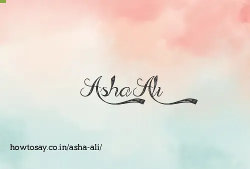 Asha Ali