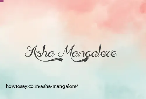 Asha Mangalore