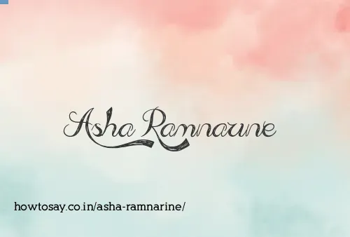 Asha Ramnarine