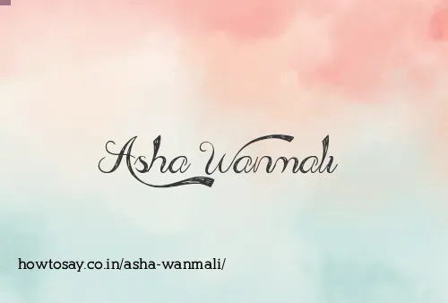 Asha Wanmali