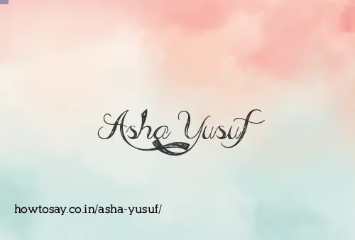 Asha Yusuf