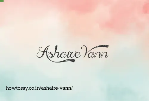 Ashaire Vann