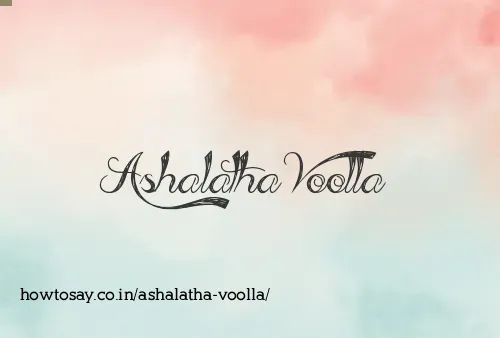 Ashalatha Voolla