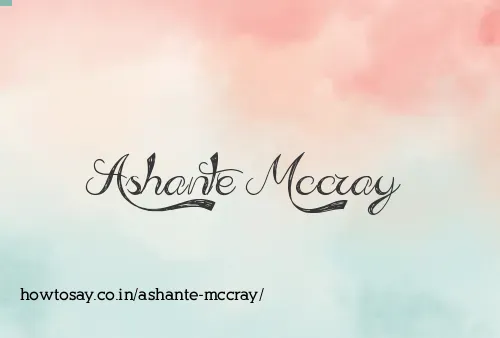 Ashante Mccray