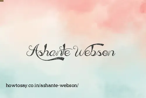 Ashante Webson