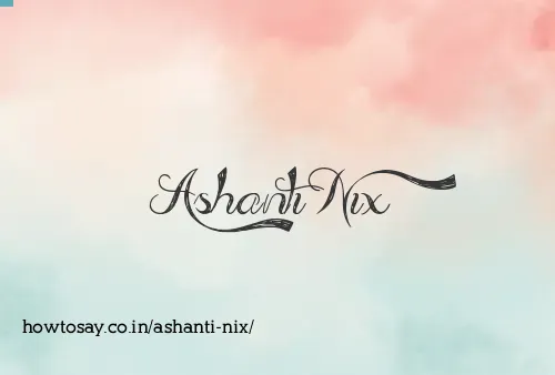 Ashanti Nix