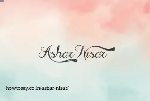 Ashar Nisar