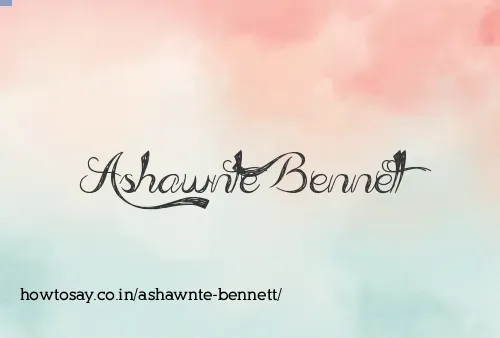 Ashawnte Bennett