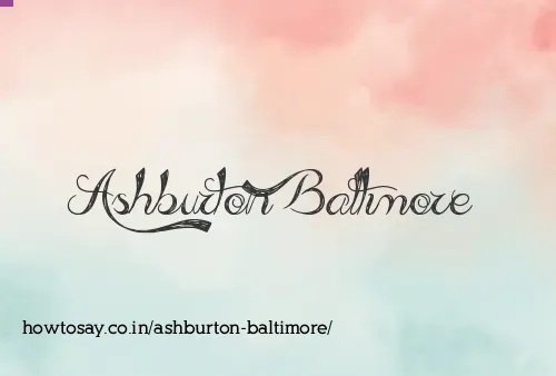 Ashburton Baltimore