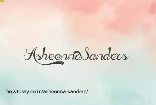Asheonna Sanders