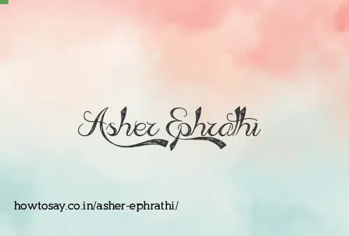 Asher Ephrathi