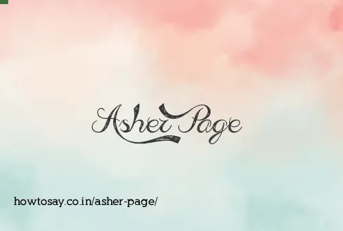 Asher Page