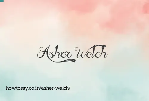 Asher Welch