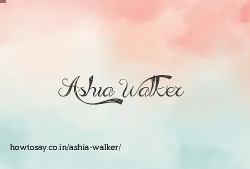 Ashia Walker