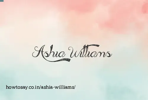Ashia Williams