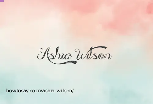 Ashia Wilson
