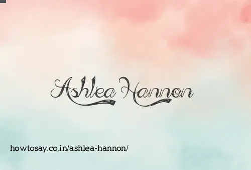 Ashlea Hannon