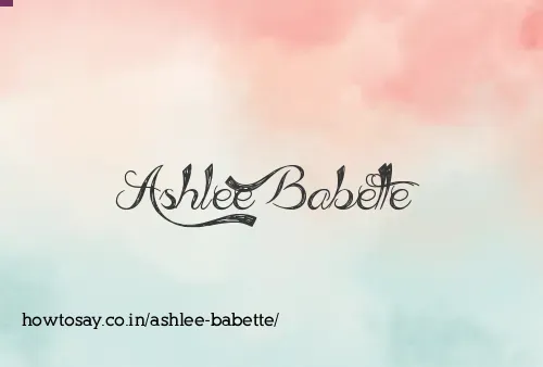 Ashlee Babette